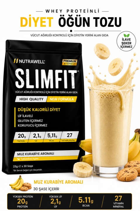 SLIMFIT muz kurabiye aromalı ürün