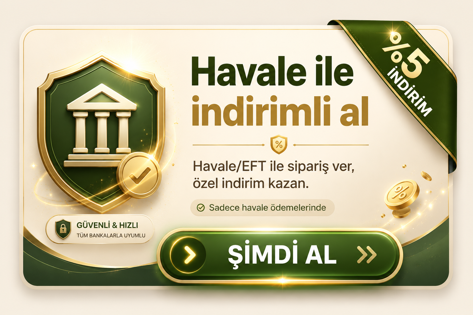 Havale ile indirimli al